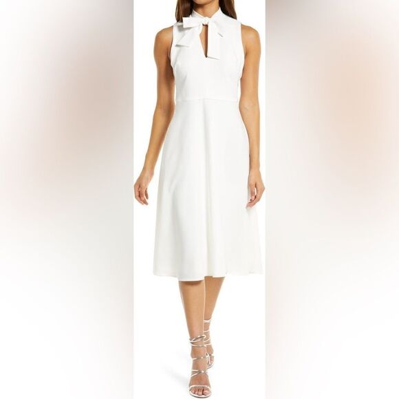 BLACK HALO NWT Carolina Fit & Flare Dress Pearl Size 6 NWT $375 - Picture 4 of 8